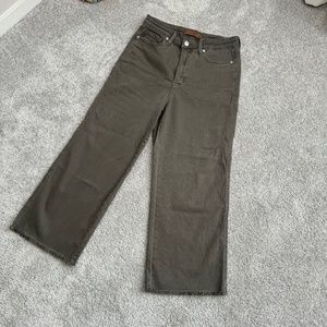 Judy Blue Olive You Tummy Control Wide Leg Cropped Jeans